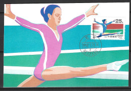 CHINE. N°3122 De 1992 Sur Carte Maximum. Gymnastique. - Gymnastiek