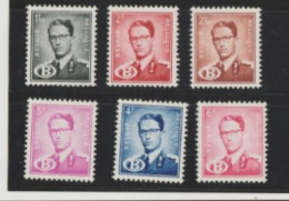 BELGIQUE  SERVICE N°57/63  (Sauf N°59 & 61A) 6 VALEURS NEUFS** Sans Charnière - Mint