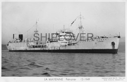 Pétrolier Français LA MAYENNE - Carte Photo éditions Marius Bar - Bateau/ship/schiff - Petroliere