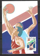 CHINE. N°3121 De 1992 Sur Carte Maximum. Basket. - Baloncesto