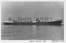 Pétrolier Français BIBLOS - Carte Photo éditions Marius Bar - Bateau/ship/schiff - Tankers