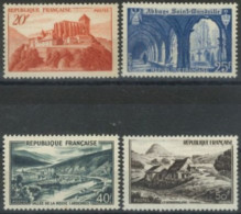 FRANCE -1949 -  MONUMENTS AND SITES STAMPS COMPLETE SET OF 4,  # 841a/843, UMM (**). - Neufs