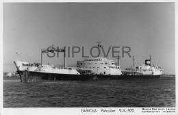 Pétrolier Français FABIOLA - Carte Photo éditions Marius Bar - Bateau/ship/schiff - Pétroliers