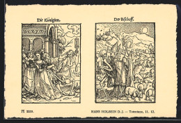 AK Totentanz, Küniginn Und Bischoff, Hans Holbein  - Beerdigungen