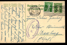 SUISSE - BERN -  1916 - CENSURE - ZENSUR -CENSORSHIP - - Enteros Postales