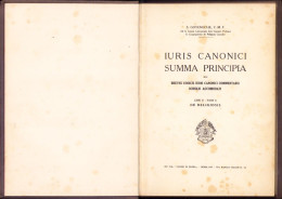 Iuris Canonici Summa Principia Seu Breves Codicis Iuris Canonici Commentarii Scholis Accomodati Libri II Pars II 1937 - Livres Anciens
