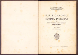 Iuris Canonici Summa Principia Seu Breves Codicis Iuris Canonici Commentarii Scholis Accomodati Libri II Pars II 1937 - Libri Vecchi E Da Collezione