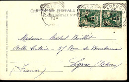 HERALDIC EAGLE - 1904 - DE VIAREGGIO - MANDAT AU VERSO - Marcophilie