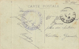 24-4005 : CACHET FRANCHISE. COMMISION DE GARE. STATION MAGASIN. BESANCON. DOUBS - Guerre De 1914-18