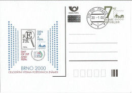 CDV 55 Czech Republic  Brno 2000 Stamp Exhibition Day Of FIP And FEPA 2000 - Postkaarten