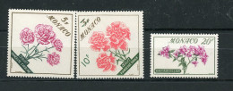 MONACO: FLORE - N° Yvert 514+515+517** - Unused Stamps