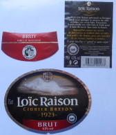 Etiquette Cidre Loïc Raison Brut - Otros & Sin Clasificación