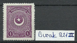 Turkey; 1923 1st Star&Crescent Issue 1 K. "1" Vertical On The Right ERROR - Ongebruikt