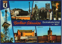 Berlin Mehrbild-AK "Berliner Schnauze" Sehenswürdigkeiten Mit Dialekt-Namen 1975 - Autres & Non Classés