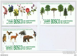 3 USATE:   €. 5,00 + €. 2,50 X2  -  31.12.2004   -  IL  BOSCO  DA  SALVARE  -  S. CPL. - QUESTE. - Públicas Figuración Ordinaria