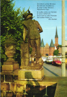 LUEBECK, SCHLESWIG-HOLSTEIN, DOLL BRIDGE, STATUE, GOD MERCURY, ARCHITECTURE, TOWER, CARS, GERMANY, POSTCARD - Lübeck