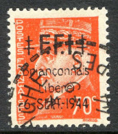 REF 086 > FRANCE LIBERATION BRIANCON < 70 Cts Pétain Ø < Oblitéré Nevache Hautes Alpes > Cote 35 € - Liberation