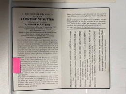 Devotie DP - Overlijden Leontine De Sutter - Wwe Martens - Scheldewindeke 1893 - Gavere 962 - Décès