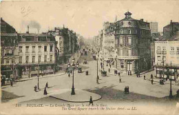 59 - Roubaix - La Grand Place Vers La Rue De La Gare - Animé - CPA - Voir Scans Recto-Verso - Roubaix