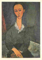 Art - Peinture - Amedeo Modigliani - Femme Au Col Blanc - Carte De La Loterie Nationale - Les Chefs D'oeuvre Du Musée De - Peintures & Tableaux