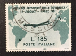 1961 - Italia - Visita Del Presidente Gronchi In Uruguay - Lire 185 - Usato - A1 - 1961-70: Used