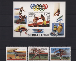 Sierra Leone, MiNr. 741-743 + Block 20, Postfrisch - Sierra Leone (1961-...)