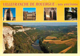 12 - Villefranche De Rouergue - Et Ses Environs - Multivues - Flamme Postale - CPM - Voir Scans Recto-Verso - Villefranche De Rouergue