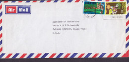 Nigeria Air Mail Flamme 'Show Sender's Name And Adress On Back Of Envelope' 1986 Cover Brief TEXAS United States Pottery - Nigeria (1961-...)