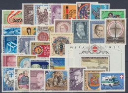 Österreich, MiNr. 1664-1694, Jahrgang 1981, Postfrisch - Full Years