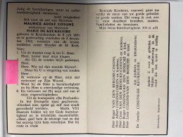 Devotie DP - Overlijden Maurice Cosijns - Wwe De Keukeleire - Kruishoutem 1891 - 1962 - Décès