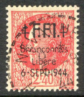 REF 086 > FRANCE LIBERATION BRIANCON < N° 8 < 2.40 Pétain Ø < Oblitéré Nevache Hautes Alpes > Cote 65 € - Libération