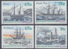 Grönland, Schiffe, MiNr. 407-410, Postfrisch - Sonstige & Ohne Zuordnung