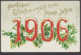 Herzlichen Glückwunsch Zum Neuen Jahr 1906 - Nieuwjaar