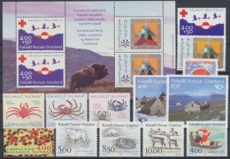 Grönland, MiNr. 230-242, Jahrgang 1993, Postfrisch - Años Completos