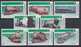 Gambia, Eisenbahn, MiNr. 873-880, Postfrisch - Gambia (1965-...)