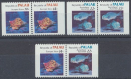 Palau, Michel Nr. 74 D +75 D Zd, Postfrisch - Palau