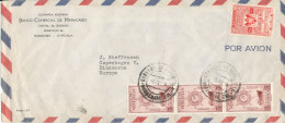 Venezuela Air Mail Bank Cover Sent To Denmark 9-7-1956 - Venezuela