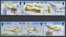 Alderney, Flugzeuge, MiNr. 83-88, 2 Dreierstreifen, Postfrisch - Alderney