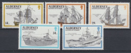 Alderney, Schiffe, MiNr. 43-47, Postfrisch - Alderney