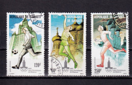LI03 Djibouti 1980 Olympic Games - Moscow, USSR Used Stamps - Ete 1980: Moscou