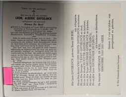 Devotie DP - Overlijden Leon Ghyselinck - Echtg De Boel - Ouwegem 1889 - Oudenaarde 1962 - Décès