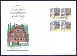 Switzerland 1973 FDC, Bidogno Town Architecture Churches Cathedrals Basilicas Chapels - Iglesias Y Catedrales