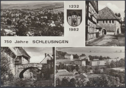 Schleusingen, 750 Jahre Schleusingen 1982, 4 Ortsansichten - Altri & Non Classificati