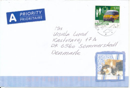 Switzerland Cover Sent To Denmark 30-5-2006 Single Franked - Briefe U. Dokumente