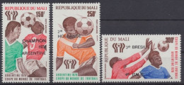 Mali, Fußball, MiNr. 657-659, Postfrisch - Mali (1959-...)