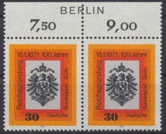 Berlin, MiNr. 385 Paar, Oberrand Mit Berlin-Zudruck, Postfrisch - Unused Stamps