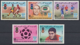 Mauretanien, Fußball, MiNr. 584-588, Postfrisch - Mauritanië (1960-...)