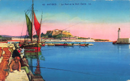 FRANCE - Antibes - Le Port Et Le Fort Carré - L L - La Mer - Bateaux - Une Tour - Carte Postale Ancienne - Altri & Non Classificati