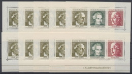 Deutschland (BRD), MiNr. Block 5, 10 Blöcke, Postfrisch - Unused Stamps