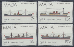 Malta, Schiffe, MiNr. 758-761, Postfrisch - Malta